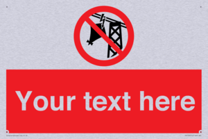 Custom prohibition do not fly kites near overhead electrical power lines